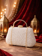 Aganya kreation Clutches Adele Vintage Pearl Evening Clutch Bag Style 1