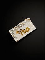 Aganya kreation Clutches Customizable Tvasti Resin Name Clutch - Elegant Accessory