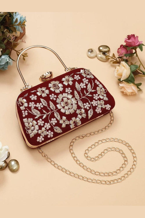 Aganya kreation Clutches Elegant Aruna Clutch - Premium Velvet Evening Purse