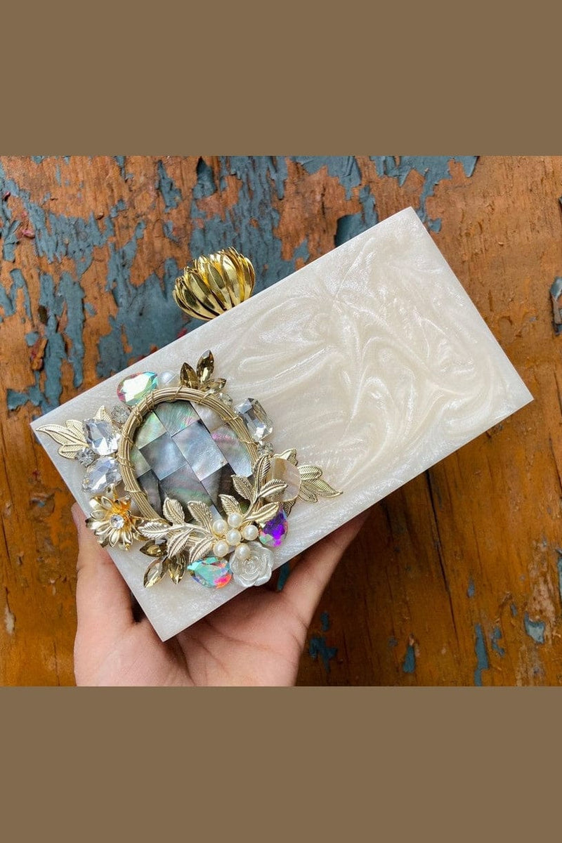 Aganya kreation Clutches Elegant Carol Clutch - Handmade Partywear Accessory