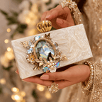 Aganya kreation Clutches Elegant Carol Clutch - Handmade Partywear Accessory