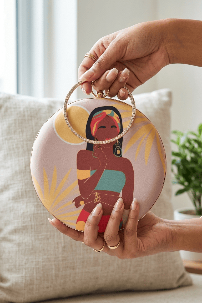 Aganya kreation Clutches Elegant Crystal Clutch for Partywear - Aganya Kreation