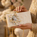 Aganya kreation Clutches Elegant Samaira Clutch - Handmade Partywear Accessory