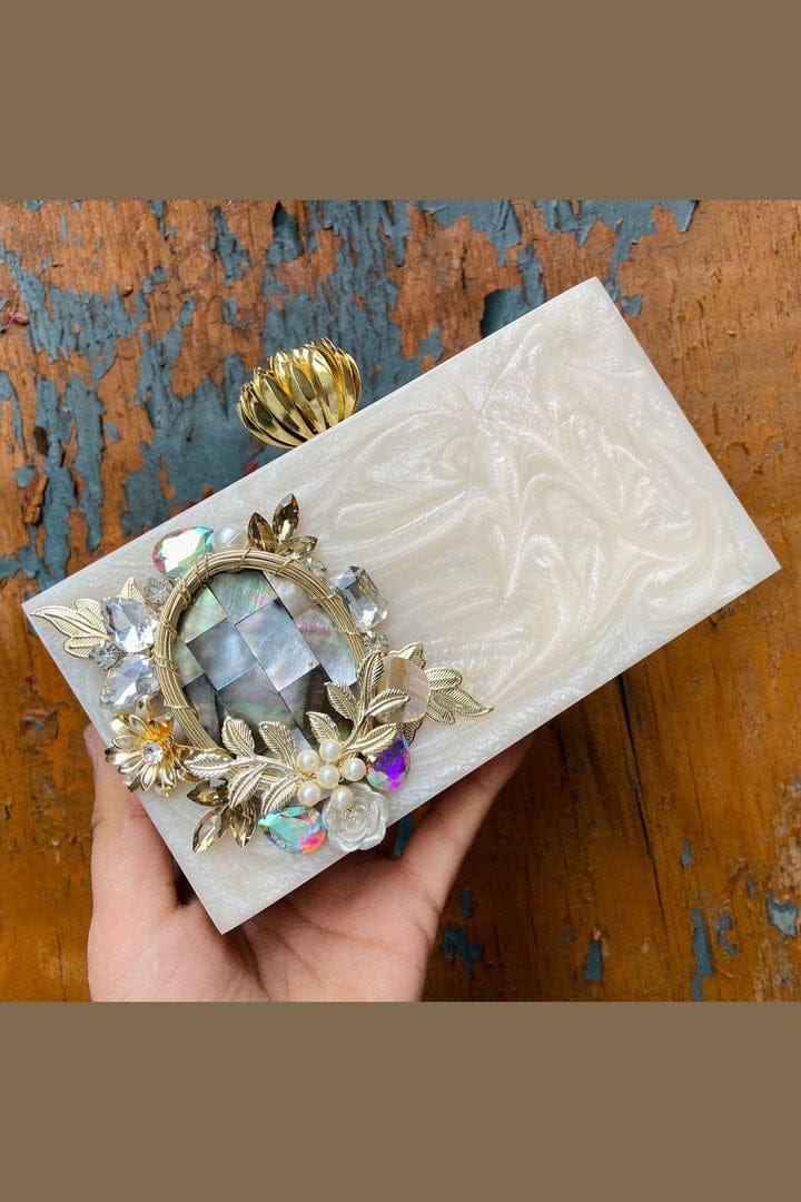 Aganya kreation Clutches Elegant Samaira Clutch - Handmade Partywear Accessory