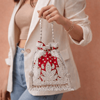 Aganya kreation Clutches Elegant Vaidehi Potli - Stylish Pearl Bag for Any Occasion