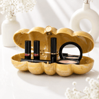 Aganya kreation Clutches Golden Pumpkin-Shaped Acrylic Clutch with Mirror-Polished Metallic Finish
