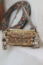 Aganya kreation Clutches Shaina Fusion Clutch - Elegant Brass Design for Any Occasion 2