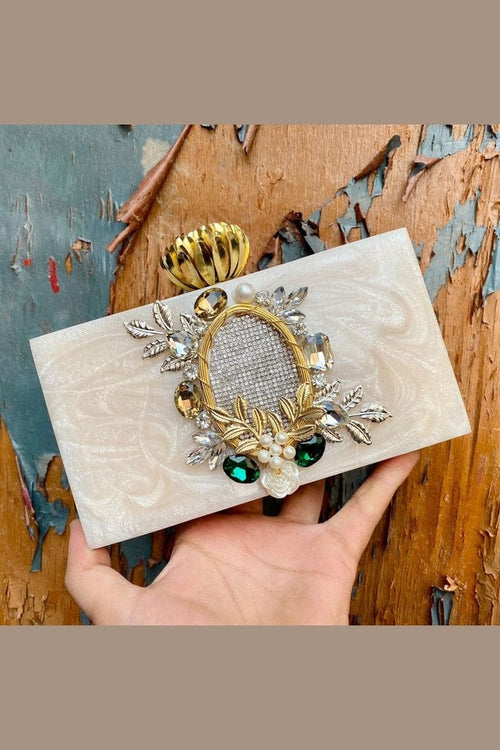 Aganya kreation Clutches Stylish Aurora Clutch - Unique Resin Design for Any Occasion