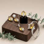 Aganya kreation Combo Elegant Sahiba Combo Jewelry Set - Copper Alloy & Silver Plating | For Women & Girls