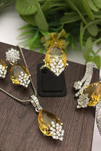 Aganya kreation Combo Elegant Sahiba Combo Jewelry Set - Copper Alloy & Silver Plating | For Women & Girls