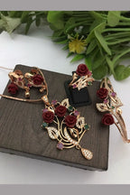 Aganya kreation Combo Isla Combo: Elegant Rose Gold Jewelry Set