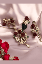 Aganya kreation Combo Isla Combo: Elegant Rose Gold Jewelry Set