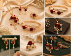 Aganya kreation Combo Isla Combo: Elegant Rose Gold Jewelry Set