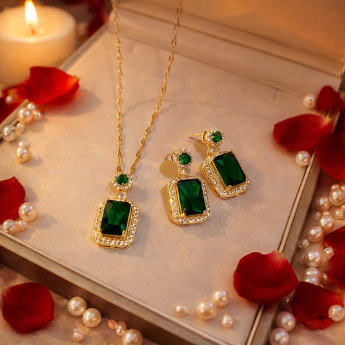 Combo Izelia 18k Gold Plated Stainless Steel Tarnish Free Waterproof Female Jewellery