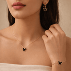 Aganya kreation Combo Jazz 18k Gold Plated Stainless Steel Tarnish Free Waterproof Female Jewellery