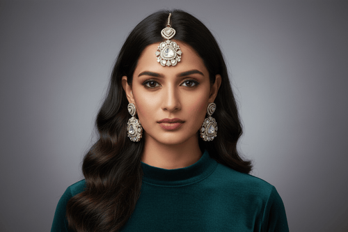 Aganya kreation Combo Raya Mangtika Set - Elegant Ethnic Jewelry for Special Occasions