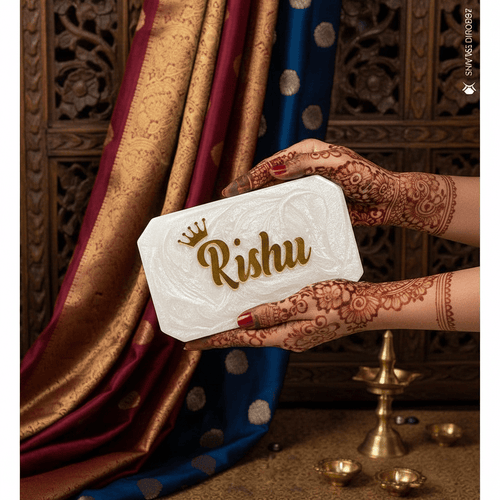 Aganya kreation Customisable clutches Evie Resin Clutch - Customizable & Stylish Accessory