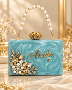 Aganya kreation Customisable clutches Ishqnama Personalised Name Clutch for Women | Custom Designer Box Clutch