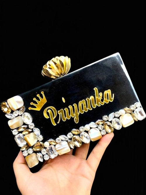 Aganya kreation Customisable clutches Martina Baroque Pearl Clutch - Customizable Luxury Accessory
