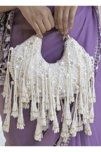 Aganya kreation Designer clutches Chand Pearl Clutch Bag - Elegant & Exclusive Design