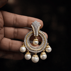 Aganya kreation Earrings Aleena Earrings - Ethnic & Western Elegance in Gold & Diamonds Golden