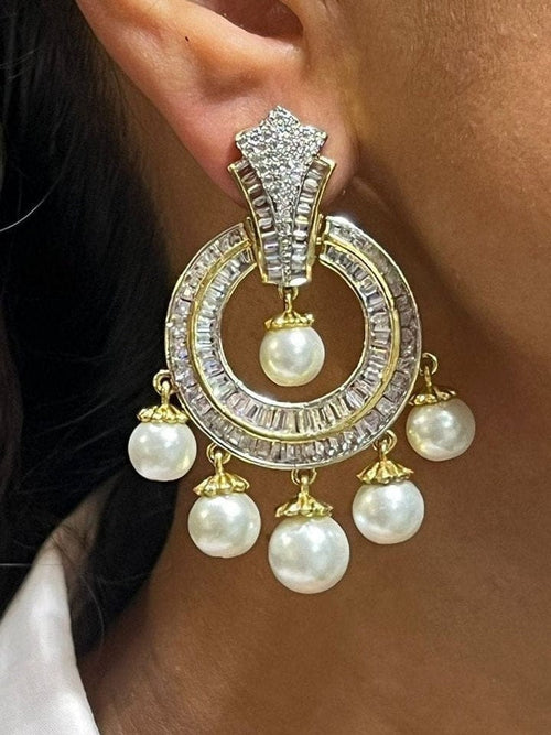 Aganya kreation Earrings Aleena Earrings - Ethnic & Western Elegance in Gold & Diamonds Golden