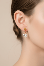 Aganya kreation Earrings Berrica-18k Gold Plated Stainless Steel Tarnish Free Waterproof Female Earrings