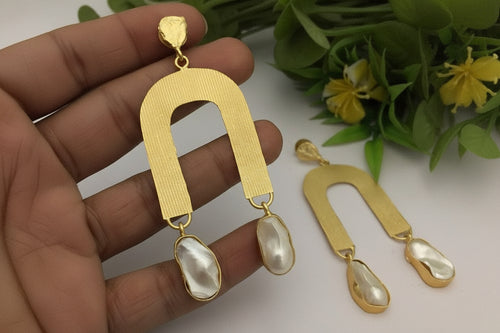Aganya kreation Earrings Ceria Real Pearl Earrings - Ethnic & Western Style