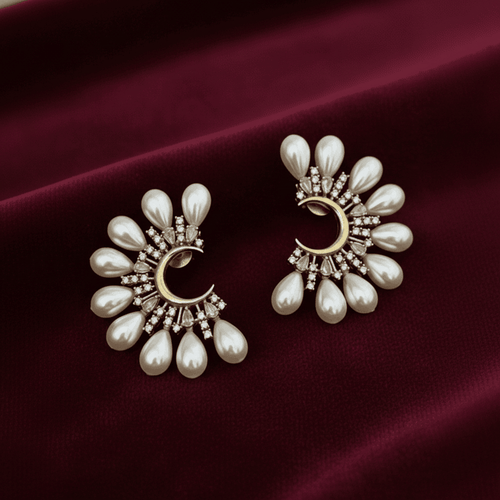 Aganya kreation Earrings Chic moon ad earrings