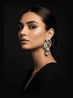 Aganya kreation Earrings Cynthia Earrings - Elegant Silver Plated Jewelry Green