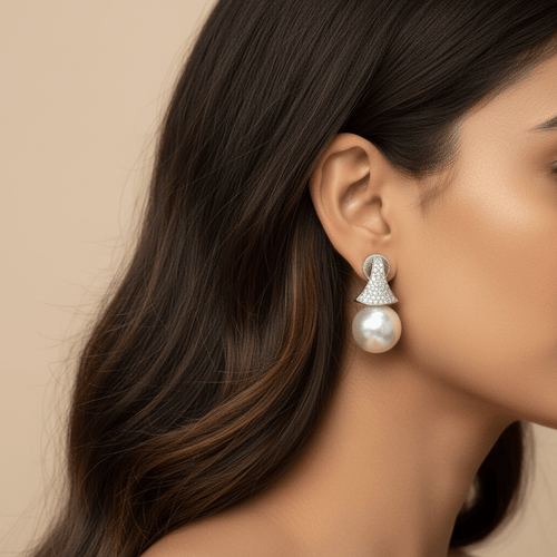 Aganya kreation Earrings Diamond Look Like Lilia Earrings - Elegant & Timeless Design