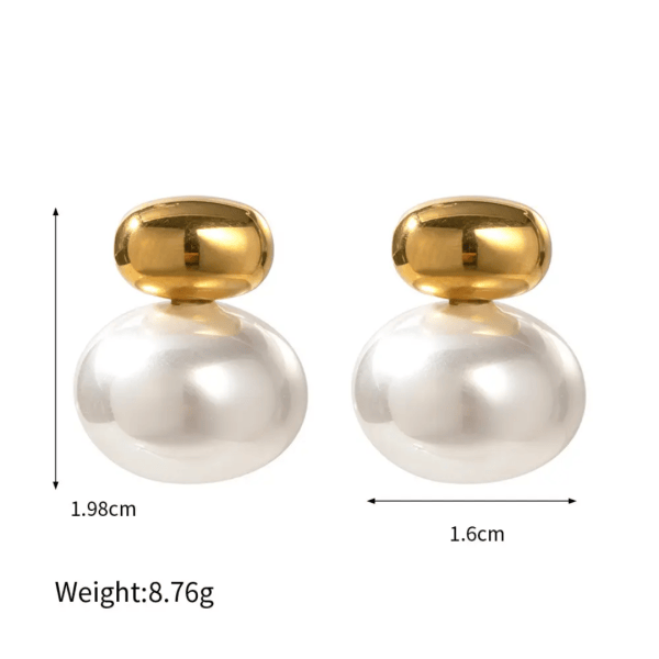 Aganya kreation Earrings Elaris-18k Gold Plated Stainless Steel Tarnish Free Waterproof Female Earrings anti tarnish