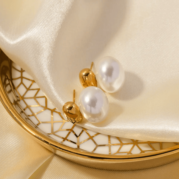 Aganya kreation Earrings Elaris-18k Gold Plated Stainless Steel Tarnish Free Waterproof Female Earrings anti tarnish