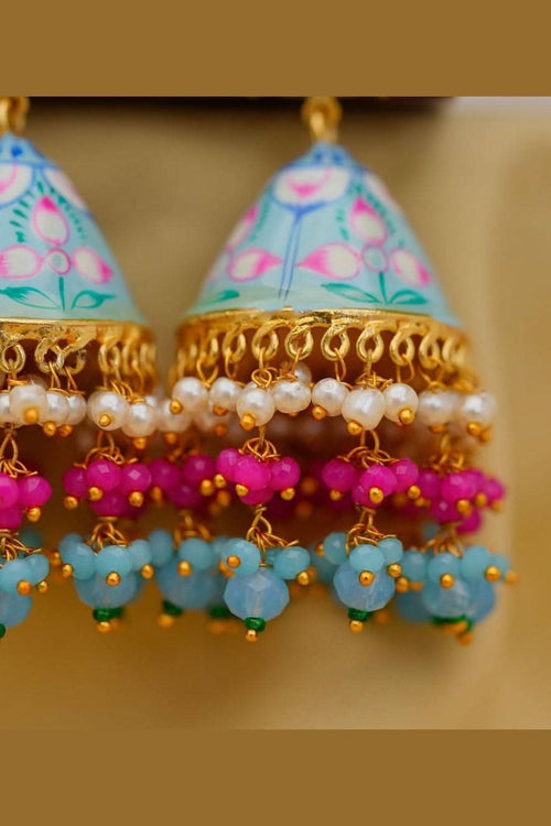 Aganya kreation Earrings Elegant Meenakari Earrings - Royalty in Every Detail