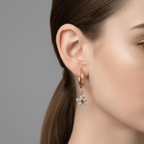 Aganya kreation Earrings Floral Earrings 18k Gold Plated 316L Grade Stainless Steel Waterproof Female Jewellery