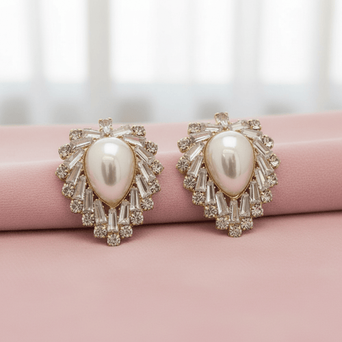 Aganya kreation Earrings Grace Earrings - Elegant Strawberry Pearl Jewelry