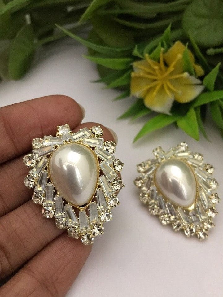 Aganya kreation Earrings Grace Earrings - Elegant Strawberry Pearl Jewelry