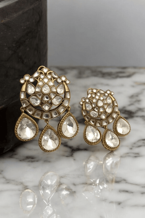 Aganya kreation Earrings Jyoti Polki Kundan Earrings - Elegant Jewelry for Every Occasion