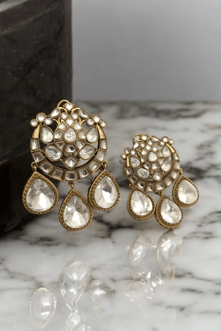 Aganya kreation Earrings Jyoti Polki Kundan Earrings - Elegant Jewelry for Every Occasion