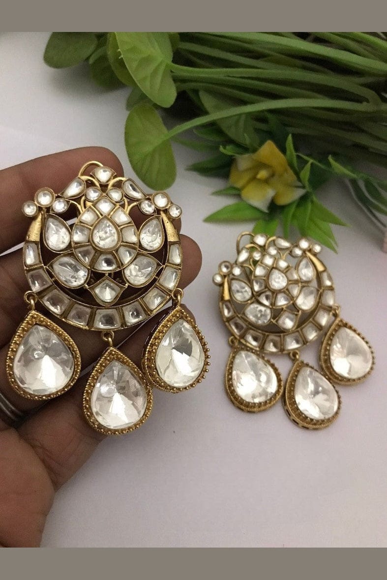 Aganya kreation Earrings Jyoti Polki Kundan Earrings - Elegant Jewelry for Every Occasion