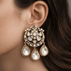 Aganya kreation Earrings Jyoti Polki Kundan Earrings - Elegant Jewelry for Every Occasion
