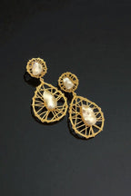 Aganya kreation Earrings Kavya Real Pearl Earrings - Elegant & Handcrafted Jewelry