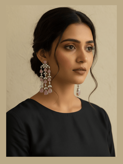Aganya kreation Earrings Kyla Designer Earrings - Elegant Silver Plated Jewelry