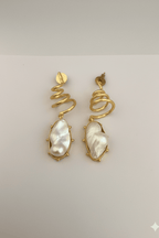 Aganya kreation Earrings Laksha real pearl earrings
