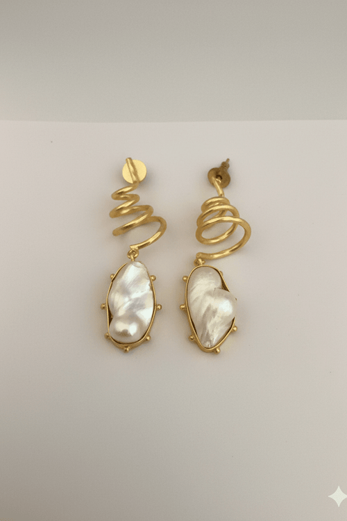 Aganya kreation Earrings Laksha real pearl earrings