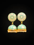 Aganya kreation Earrings Lotus Earing - Exquisite Meenakari & Brass Jewelry