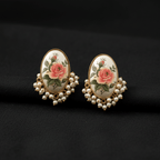 Aganya kreation Earrings Lucia Real Pearl Earrings - Elegant 18k Gold Polish Design