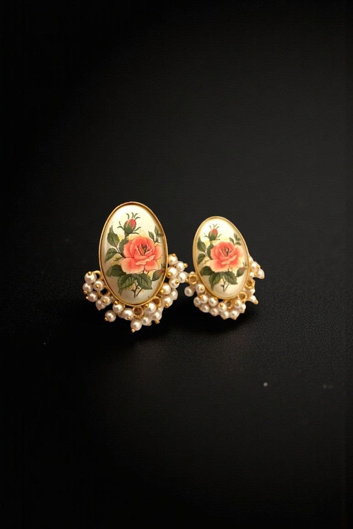 Aganya kreation Earrings Lucia Real Pearl Earrings - Elegant 18k Gold Polish Design