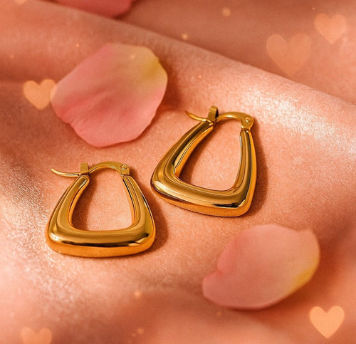 Aganya kreation Mabel Earrings 18k Gold Plated Stainless Steel Tarnish Free Waterproof Female Jewellery