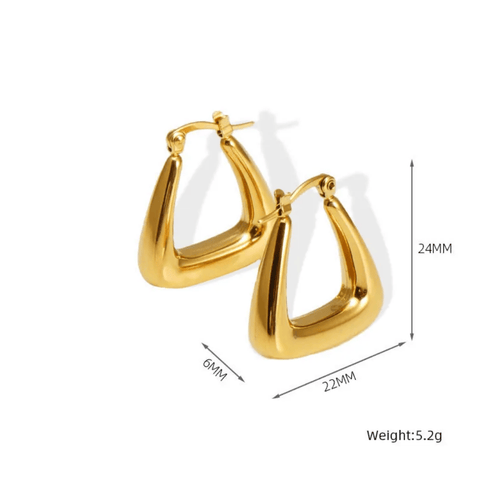 Aganya kreation Mabel Earrings 18k Gold Plated Stainless Steel Tarnish Free Waterproof Female Jewellery